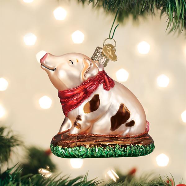Old World Christmas Piggy In The Puddle