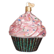 Old World Christmas Pink Chocolate Cupcake Ornament