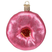 Old World Christmas Pink Frosted Donut Ornament