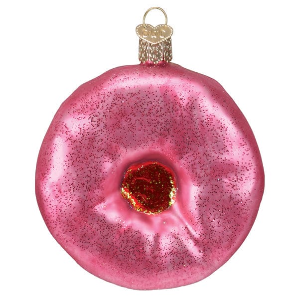 Old World Christmas Pink Frosted Donut Ornament