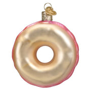 Old World Christmas Pink Sprinkles Donut Ornament