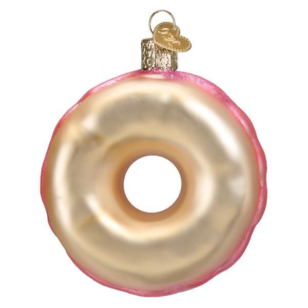 Old World Christmas Pink Sprinkles Donut Ornament
