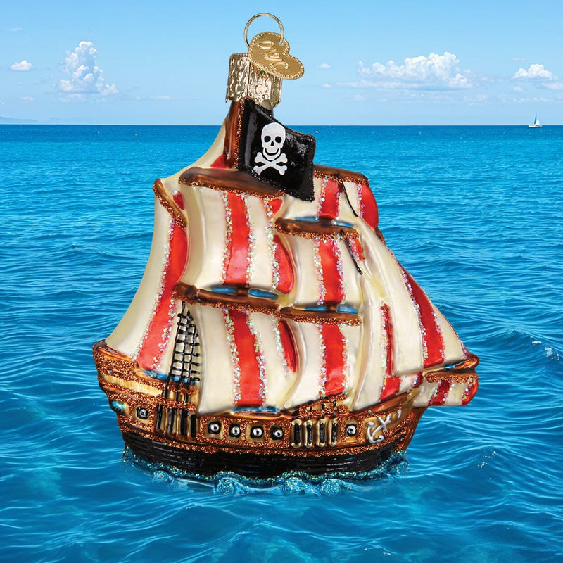 Old World Christmas Pirate Ship Ornament
