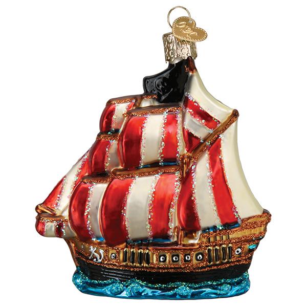Old World Christmas Pirate Ship Ornament