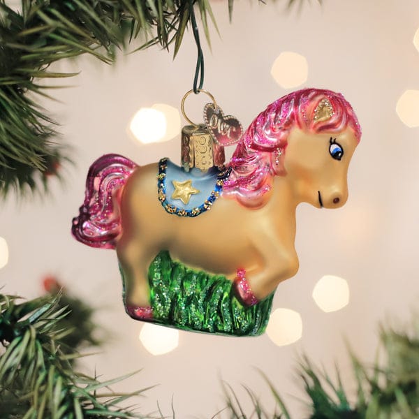 Old World Christmas Playful Pony Ornament