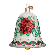 Old World Christmas Poinsettia Bell Ornament