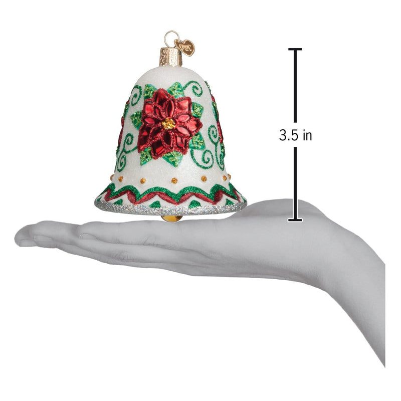 Old World Christmas Poinsettia Bell Ornament