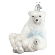 Old World Christmas Polar Bear With Cub