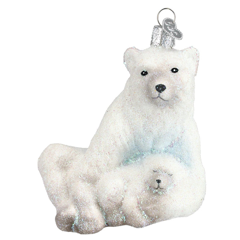 Old World Christmas Polar Bear With Cub