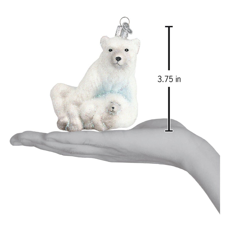 Old World Christmas Polar Bear With Cub