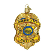Old World Christmas Police Badge Ornament