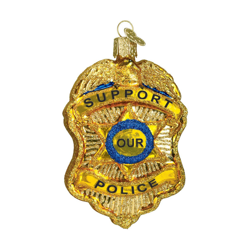 Old World Christmas Police Badge Ornament