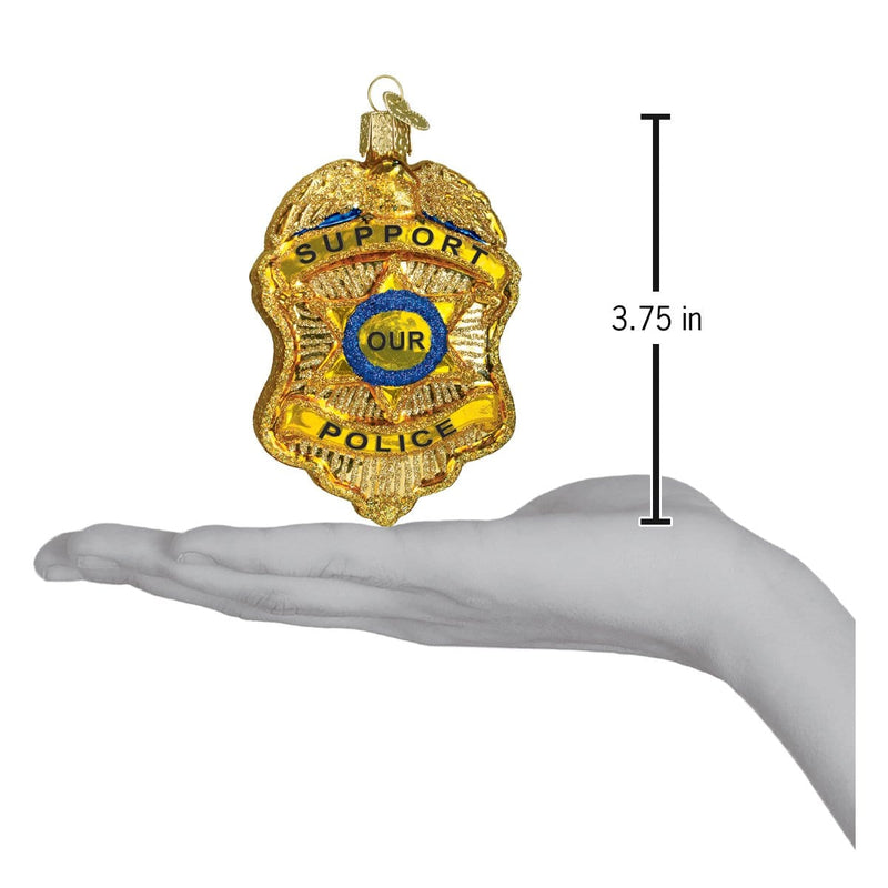 Old World Christmas Police Badge Ornament