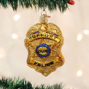 Old World Christmas Police Badge Ornament