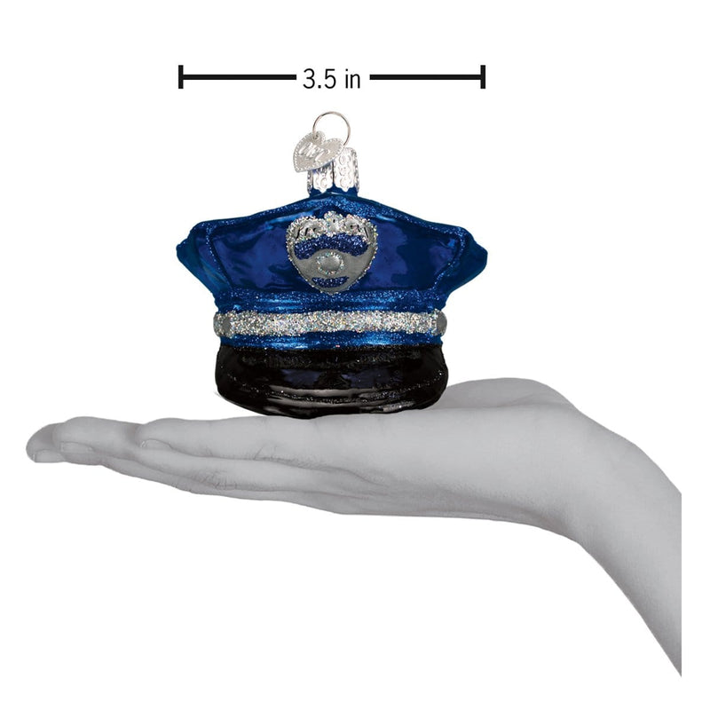 Old World Christmas Police Officer's Cap Ornament