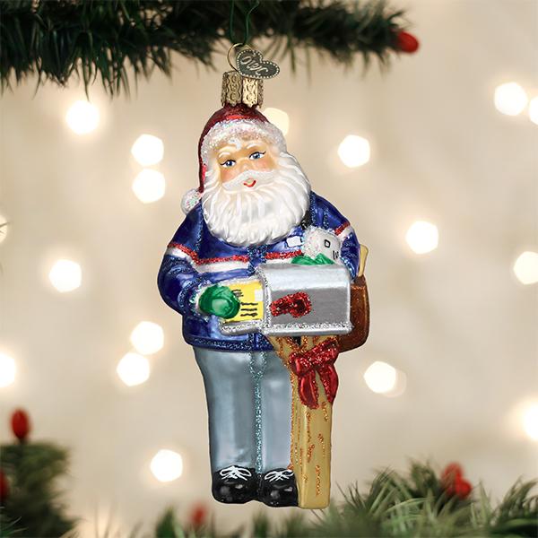 Old World Christmas Postman Santa Ornament