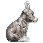 Old World Christmas Puppy Pitbull Christmas Ornament