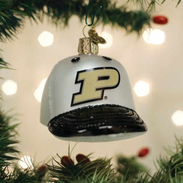Old World Christmas Purdue Baseball Cap Ornament