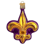 Old World Christmas Purple Fleur-de-lis Ornament