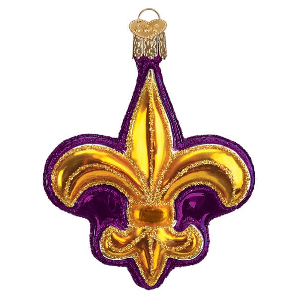 Old World Christmas Purple Fleur-de-lis Ornament