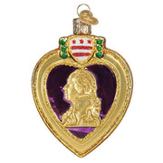 Old World Christmas Purple Heart Ornament