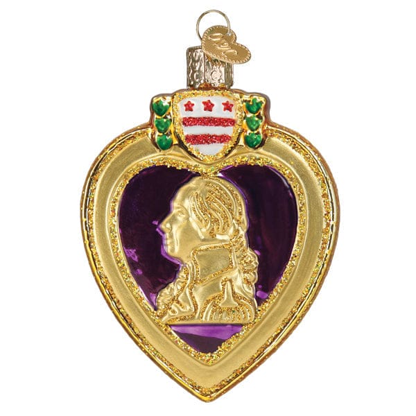 Old World Christmas Purple Heart Ornament