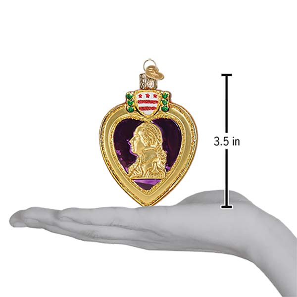 Old World Christmas Purple Heart Ornament