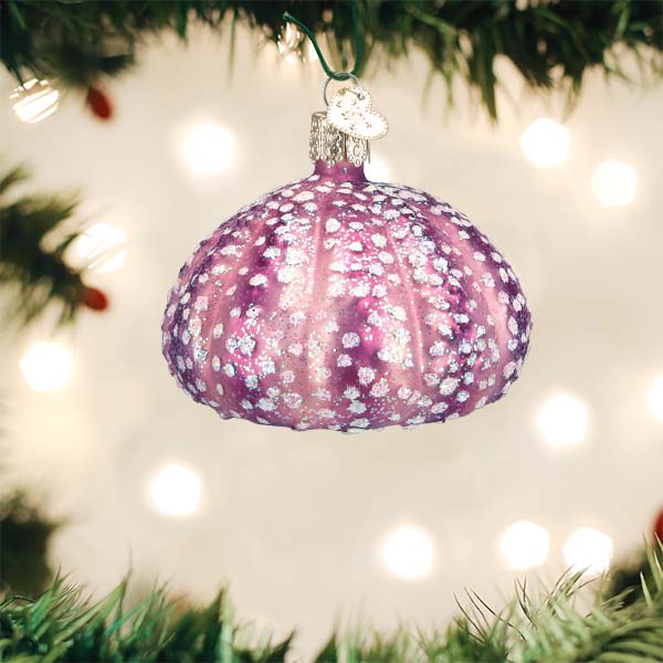 Old World Christmas Purple Sea Urchin Ornament