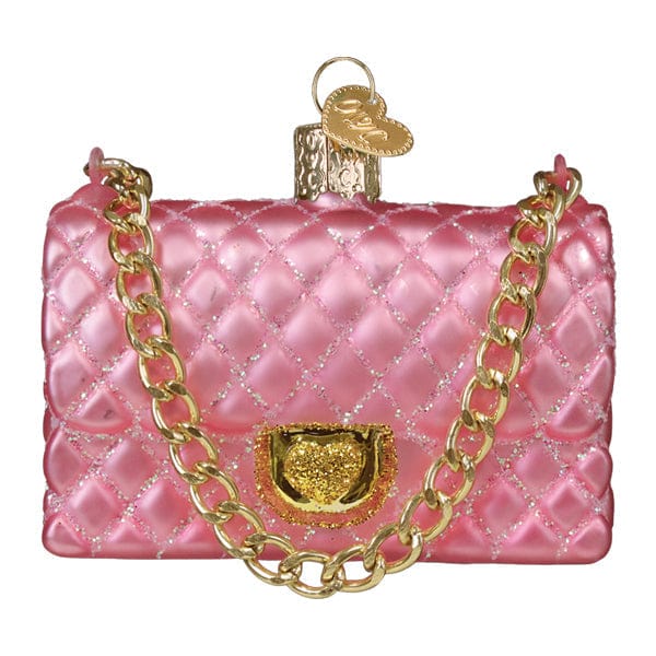 Old World Christmas Quilted Purse Ornament