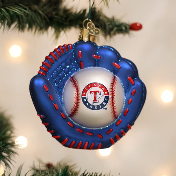 Old World Christmas Rangers Baseball Mitt Ornament