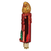 Old World Christmas Red Clip-on Candle Ornament