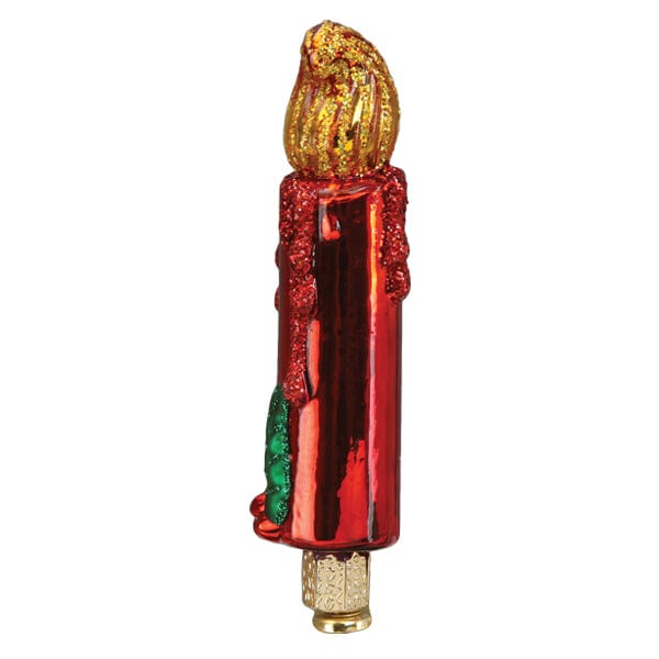 Old World Christmas Red Clip-on Candle Ornament