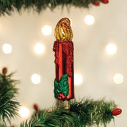 Old World Christmas Red Clip-on Candle Ornament
