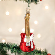 Old World Christmas Red Electric Guitar Ornament