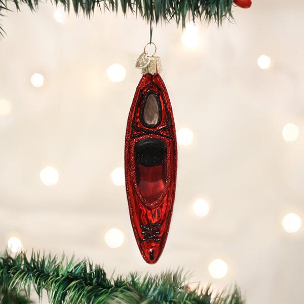 Old World Christmas Red Kayak Ornament