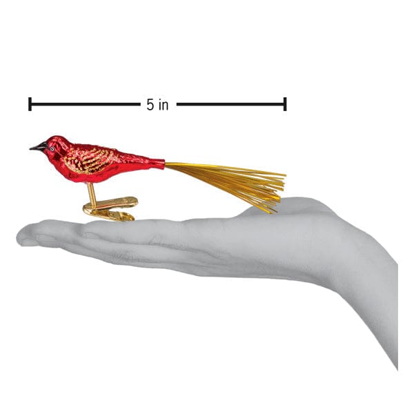 Old World Christmas Red Lovebird Ornament