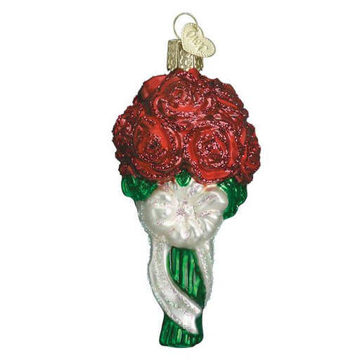 Old World Christmas Red Rose Bouquet Ornament