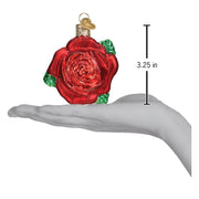 Old World Christmas Red Rose Ornament