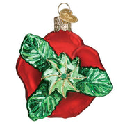 Old World Christmas Red Rose Ornament
