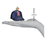 Old World Christmas Red Sox Baseball Cap Ornament