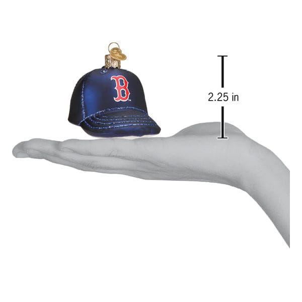 Old World Christmas Red Sox Baseball Cap Ornament