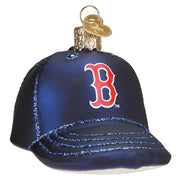 Old World Christmas Red Sox Baseball Cap Ornament