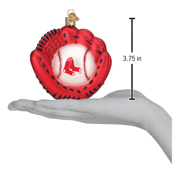 Old World Christmas Red Sox Baseball Mitt Ornament