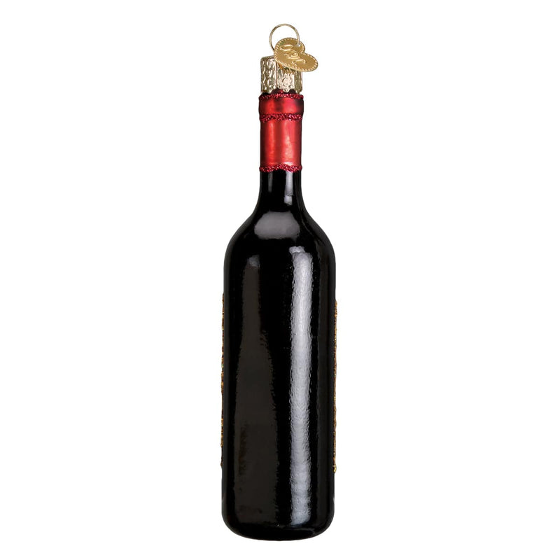 Old World Christmas Red Wine Bottle Ornament