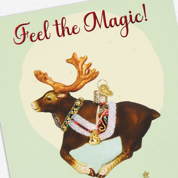 Old World Christmas Reindeer Christmas Card