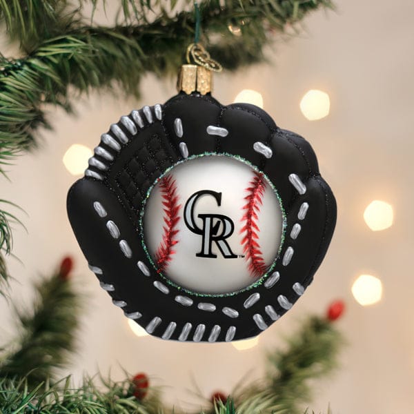 Old World Christmas Rockies Baseball Mitt Ornament