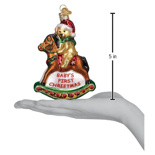 Old World Christmas Rocking Horse Teddy