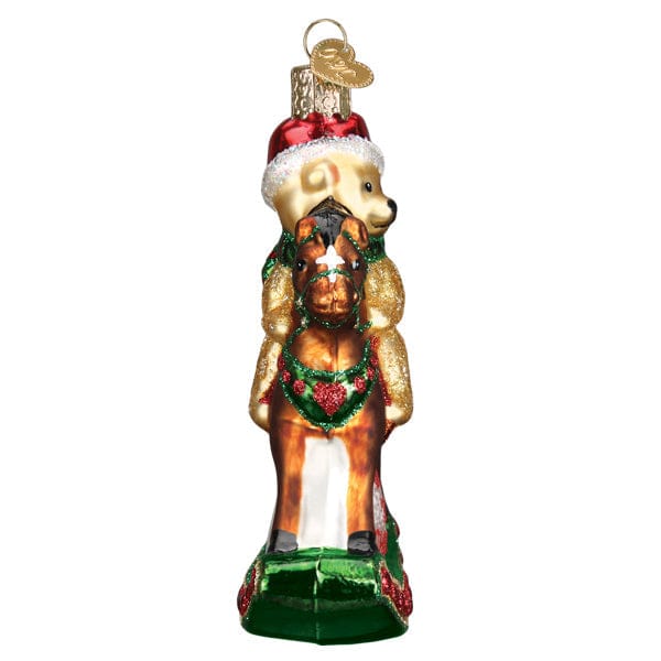 Old World Christmas Rocking Horse Teddy