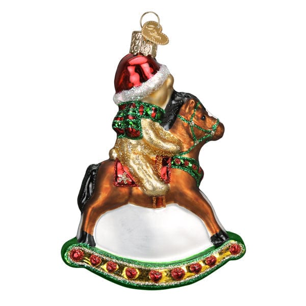 Old World Christmas Rocking Horse Teddy