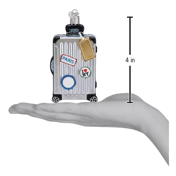 Old World Christmas Rolling Suitcase Ornament